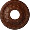 Ekena Millwork Leaf Medallion (Canopies up to 4 3/4"), 11 3/8"OD x 3 5/8"ID x 1 1/8"P, Burnished Mahogany Crackle CM11LFBMC - alternate 1